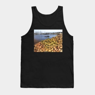 colorized vintage photo of port ay prince coconuts Tank Top